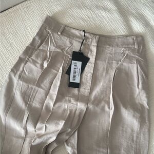 Jenni Kayne Jones Beige Pleated Trousers 4 *NWT*